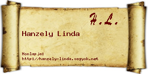 Hanzely Linda névjegykártya